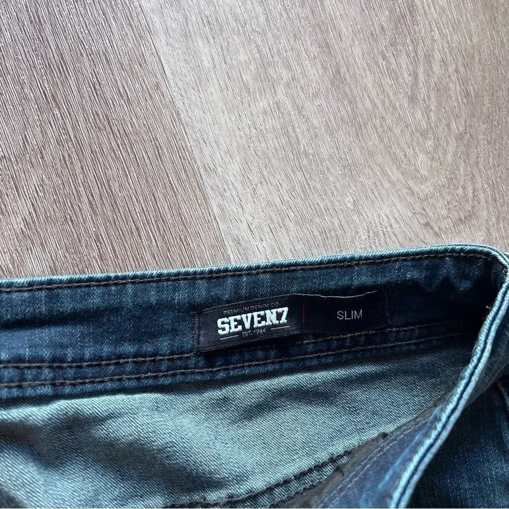Seven7 Men's Slim Jeans Size 36 Blue Stretch Denim